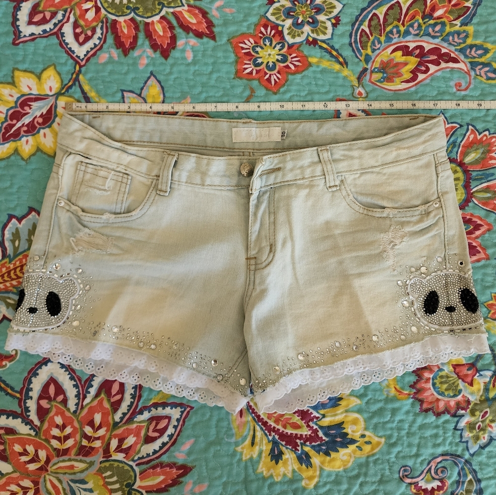 Cute Girl Jean Short / Bling